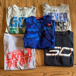 Lot of 5 Under Armour and Nike Shirts